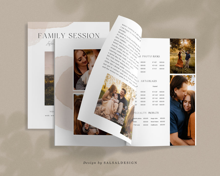 Canva Family Photography Style Guide, Photography Welcome Guide, Photographer Pricing Template, Client guide for photographers, Family Session - MG041