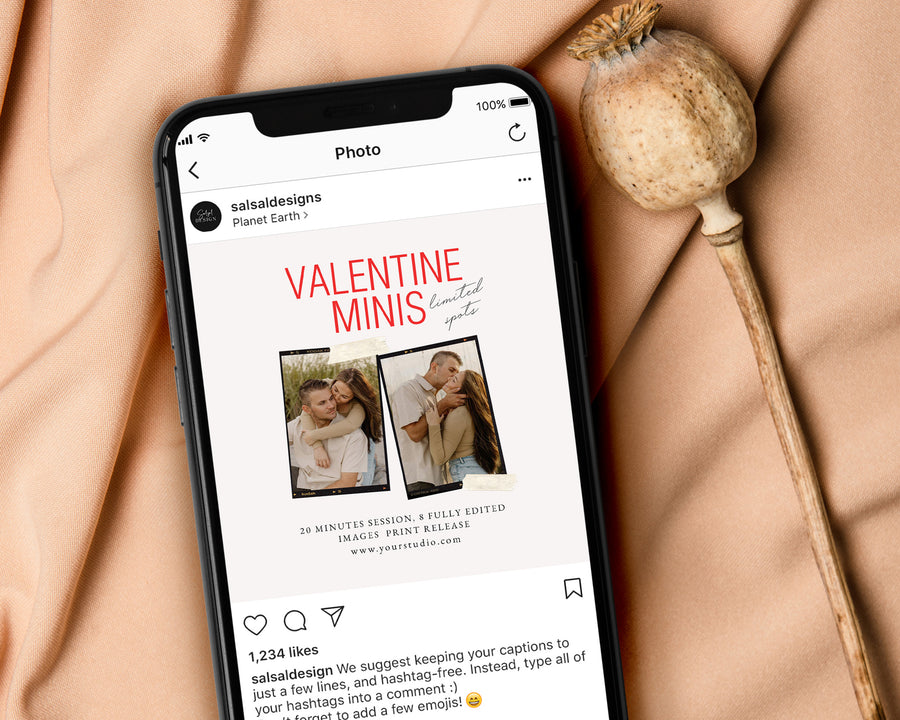 Valentine Mini Session Template For Photographers - MINI458