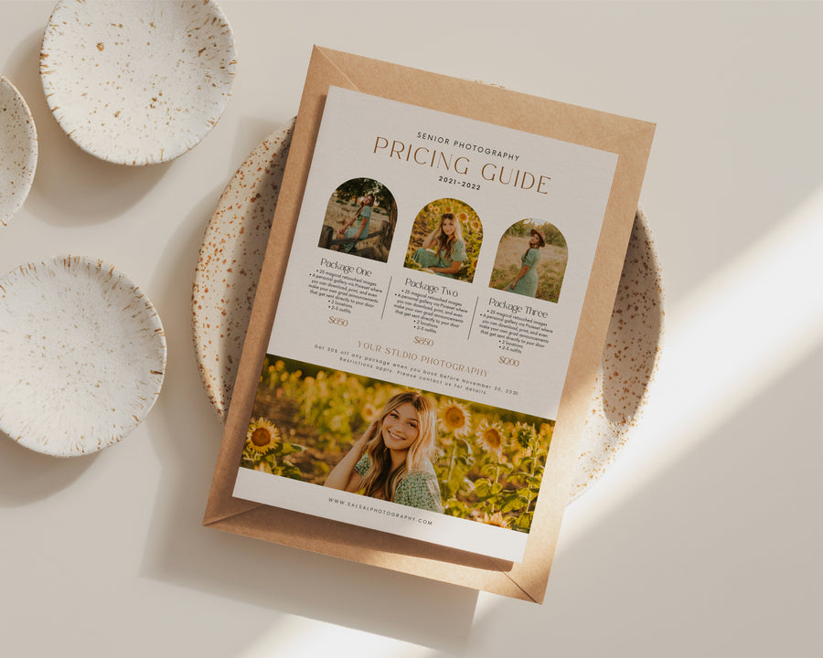 Senior Photography Pricing Guide Template - PG071