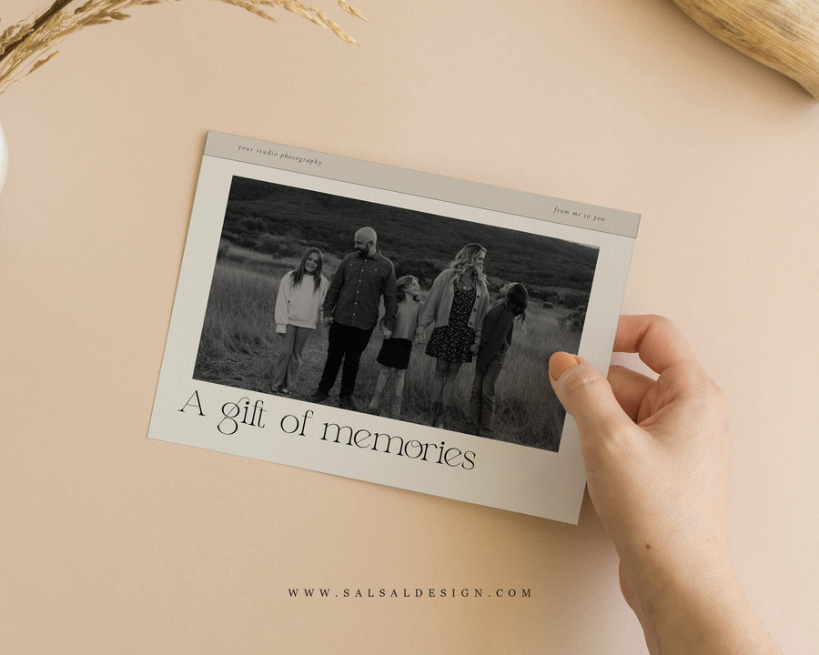 Photography Gift Certificate Card Template - GC120