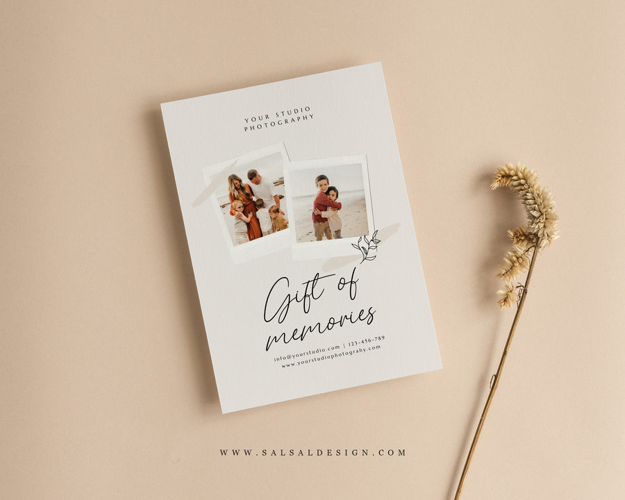 Photography Gift Certificate Card Template - GC108