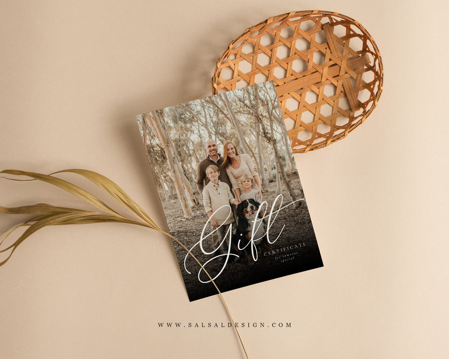 Photography Gift Certificate Card Template - GC123