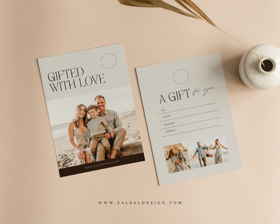 Photography Gift Certificate Card Template - GC119
