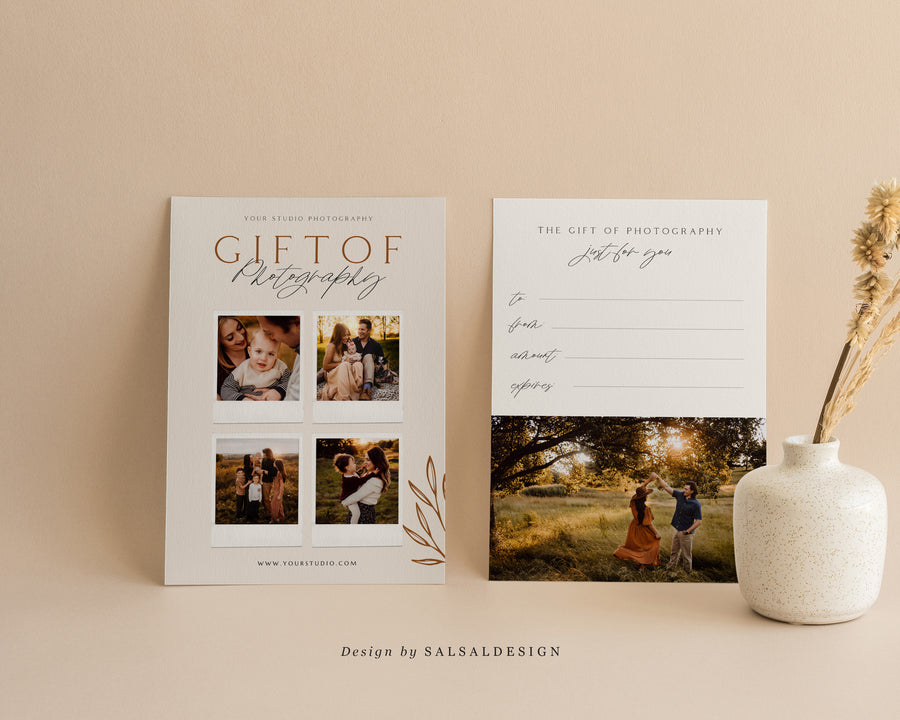 Studio Gift Certificate Card Template - GC080
