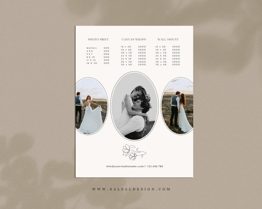 Wedding Photography Pricing Guide Template - PG092