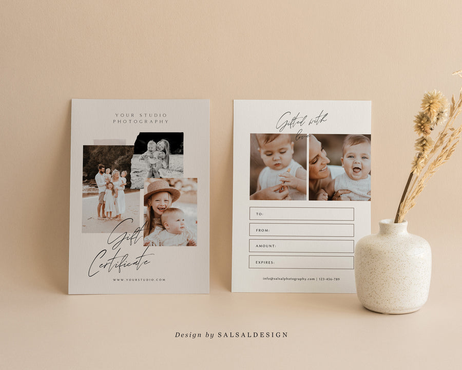 Studio Gift Certificate Card Template - GC090