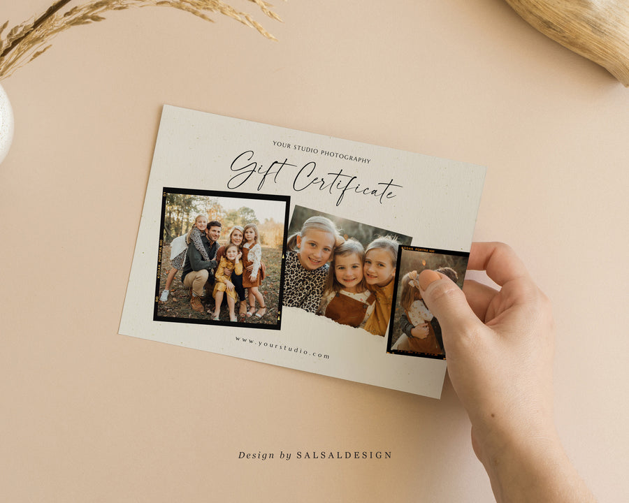 Studio Gift Certificate Card Template - GC068