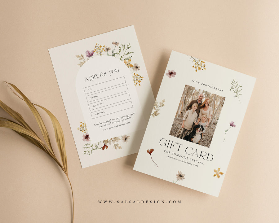 Photography Gift Certificate Card Template - GC111