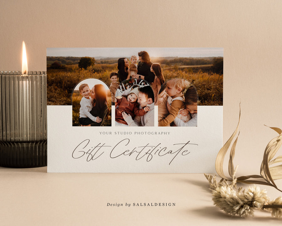 Studio Gift Certificate Card Template - GC086