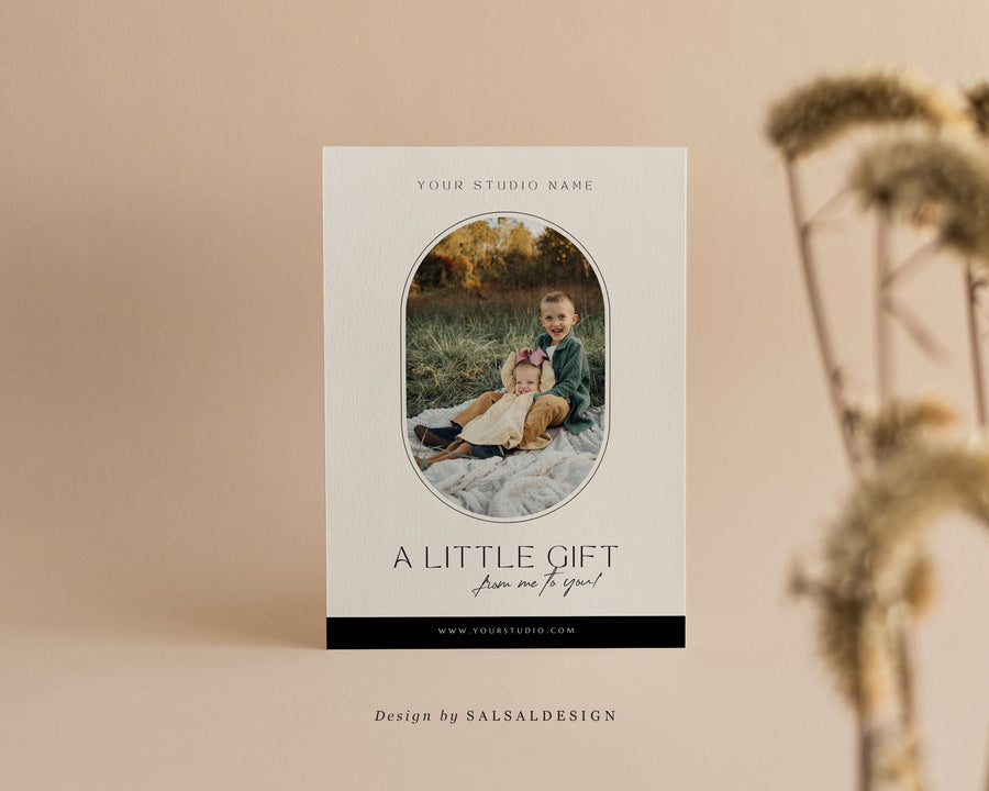 Studio Gift Certificate Card Template - GC076