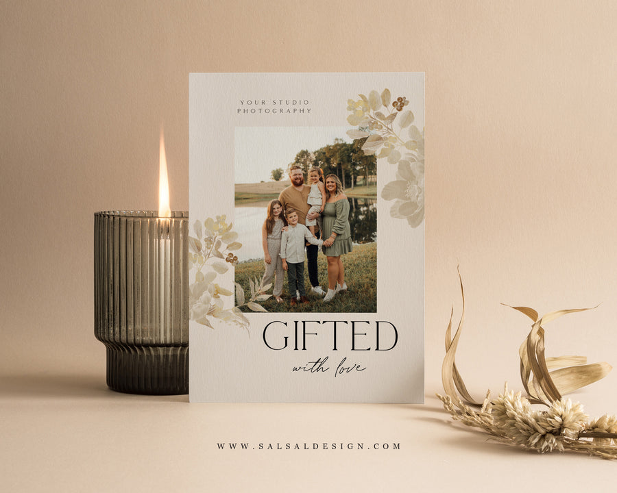 Studio Gift Certificate Card Template - GC097