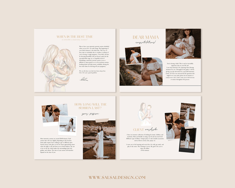 Maternity Session Style Guide Canva & Photoshop Template, Photography What to Wear, Maternity Session, Maternity Session Preparation - MG053