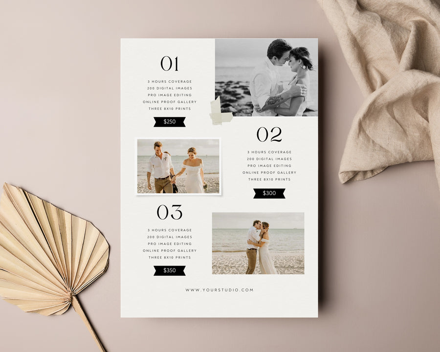 Wedding Photography Pricing Guide Template - PG101
