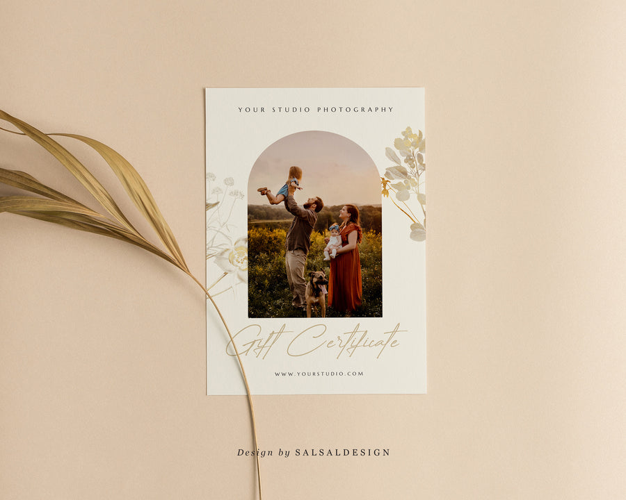 Studio Gift Certificate Card Template - GC071
