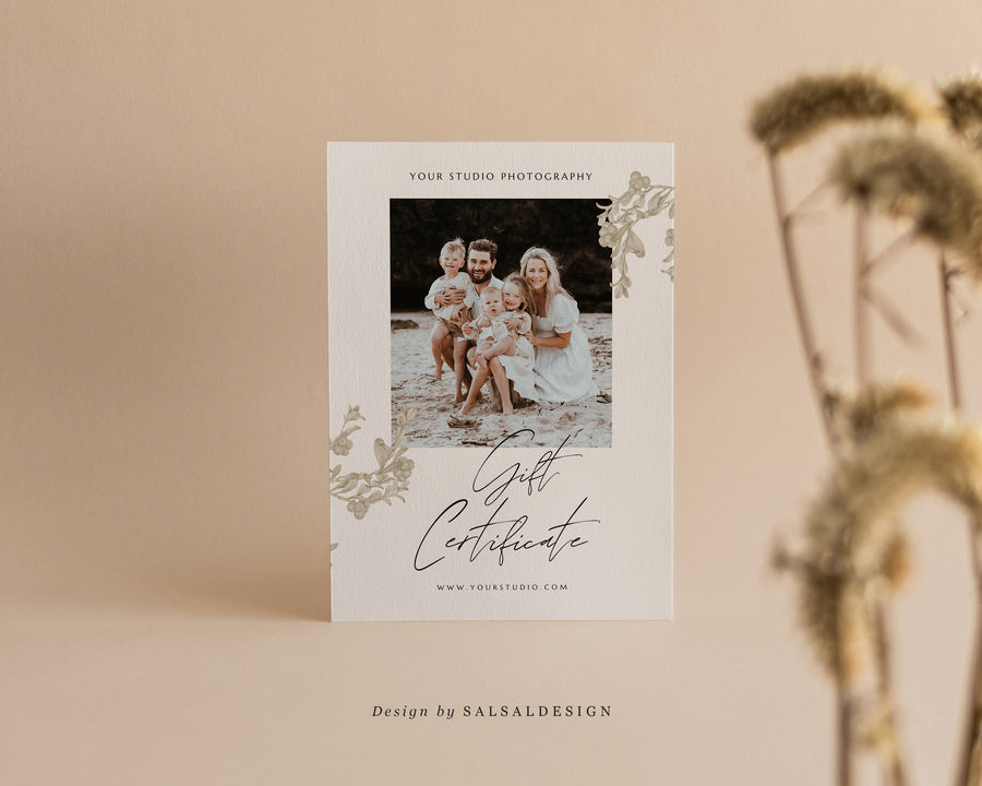 Studio Gift Certificate Card Template - GC091