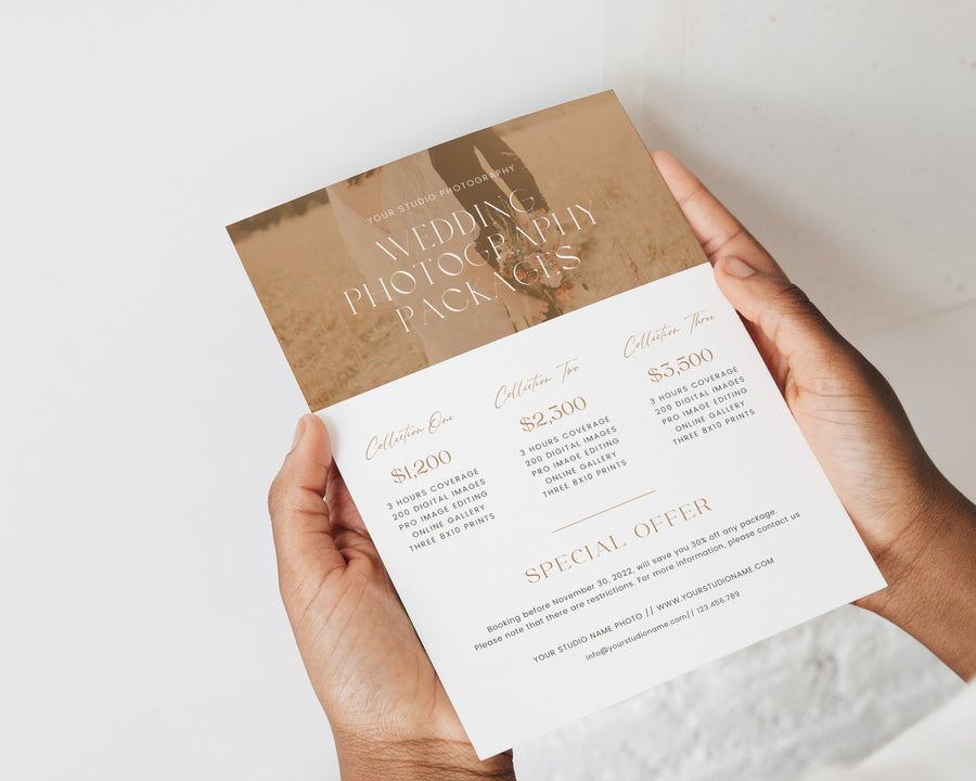 Wedding Photography Pricing Guide Template - PG096