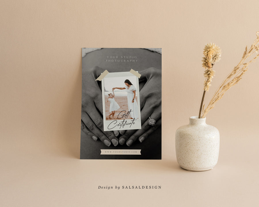 Studio Gift Certificate Card Template - GC089