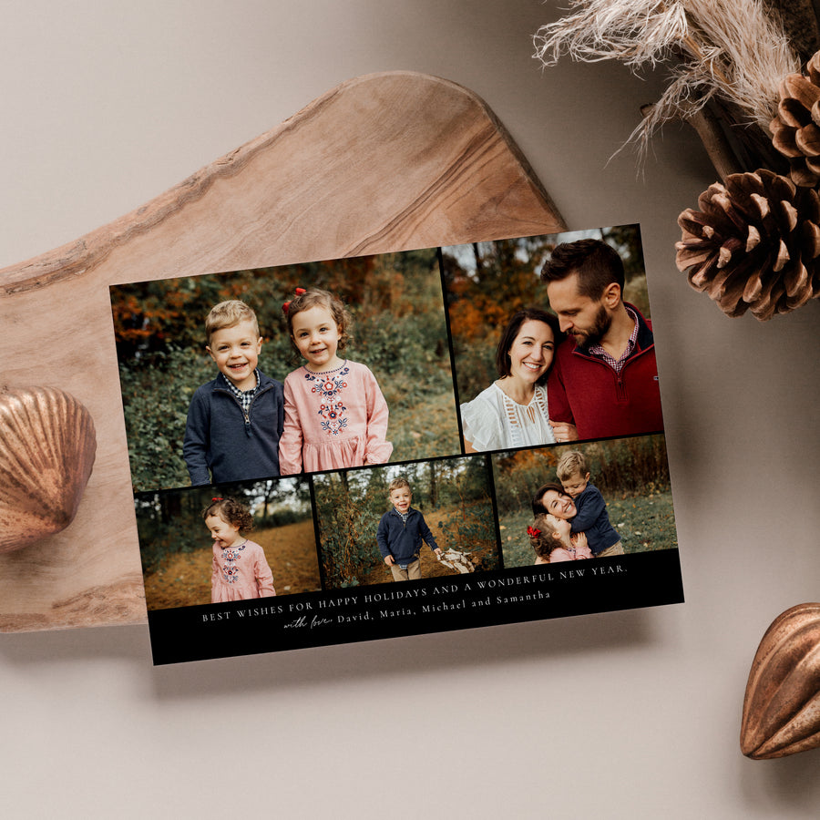 Christmas Card Photoshop Template, Holiday Card Template, Christmas Family Card, Christmas Photo Card - CD265