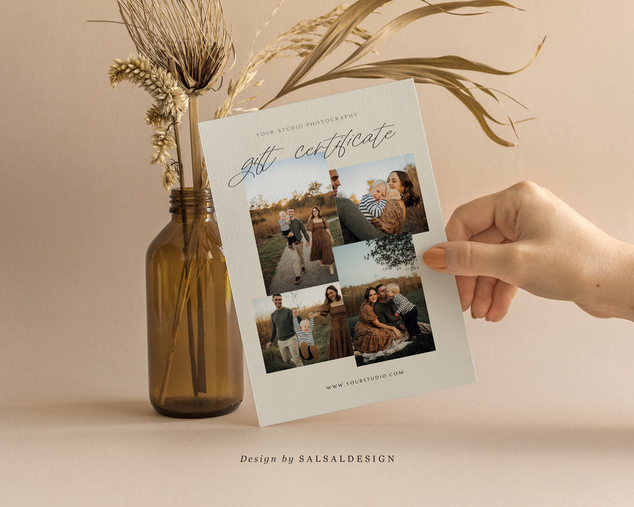 Studio Gift Certificate Card Template - GC081