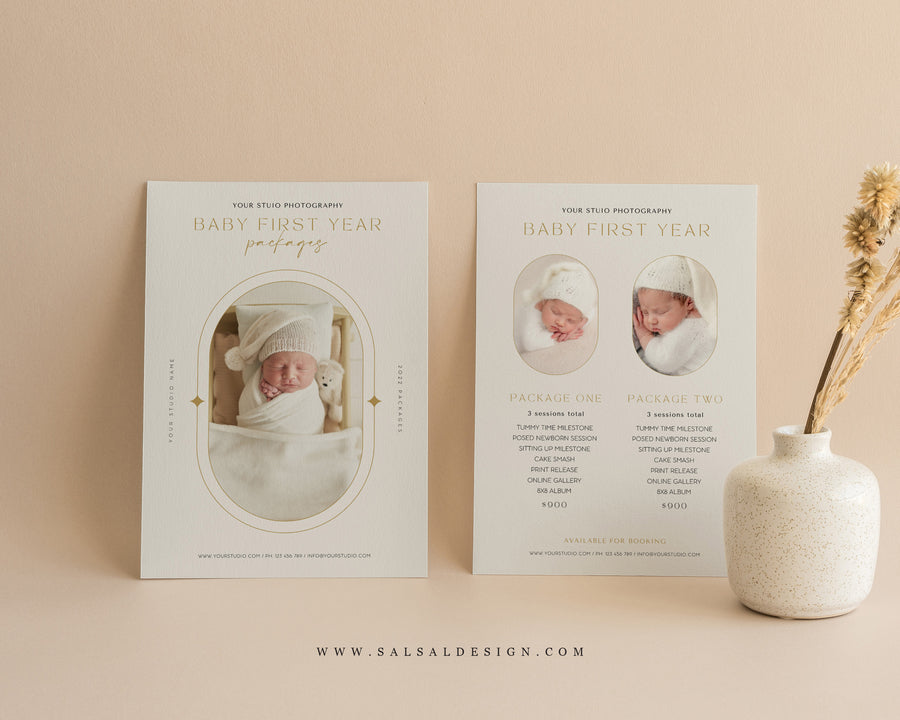 Newborn Photography Pricing Guide Template - PG084