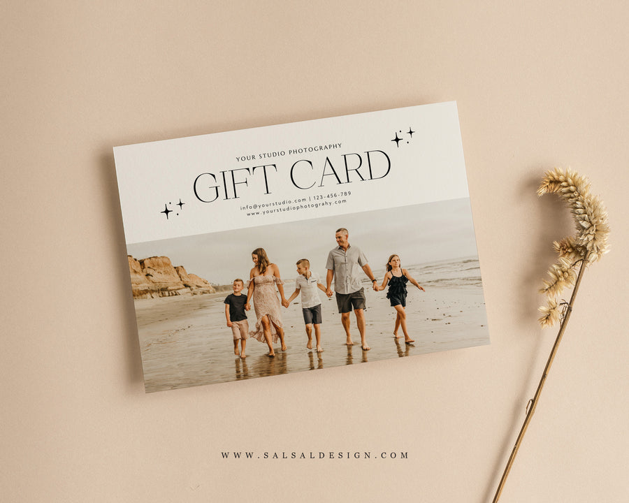 Photography Gift Certificate Card Template - GC110