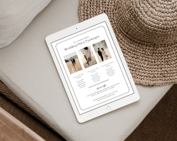 Wedding Photography Pricing Guide Template - PG088