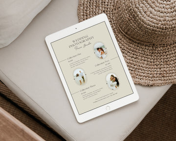 Wedding Photography Pricing Guide Template - PG108