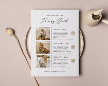 Photography Pricing Guide Template - PG105