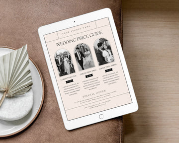 Wedding Photography Pricing Guide Template - PG112