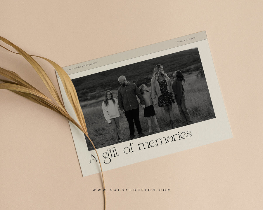 Photography Gift Certificate Card Template - GC120