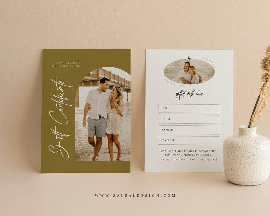 Photography Gift Certificate Card Template - GC115