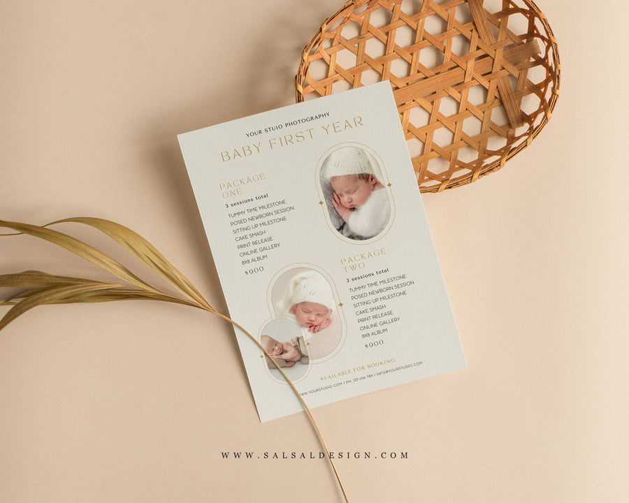 Newborn Photography Pricing Guide Template - PG083