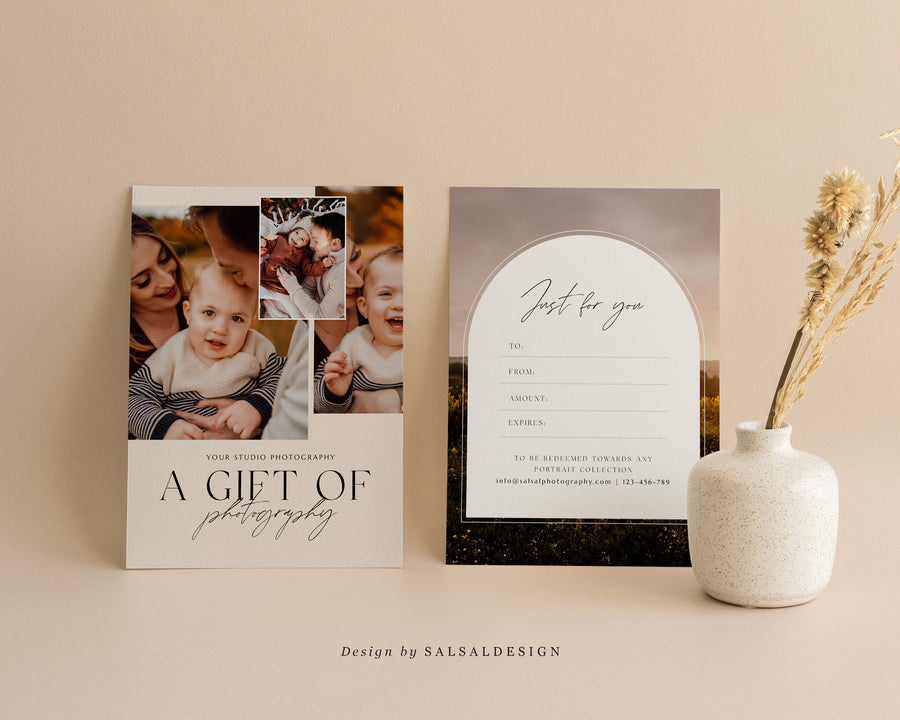 Studio Gift Certificate Card Template - GC084