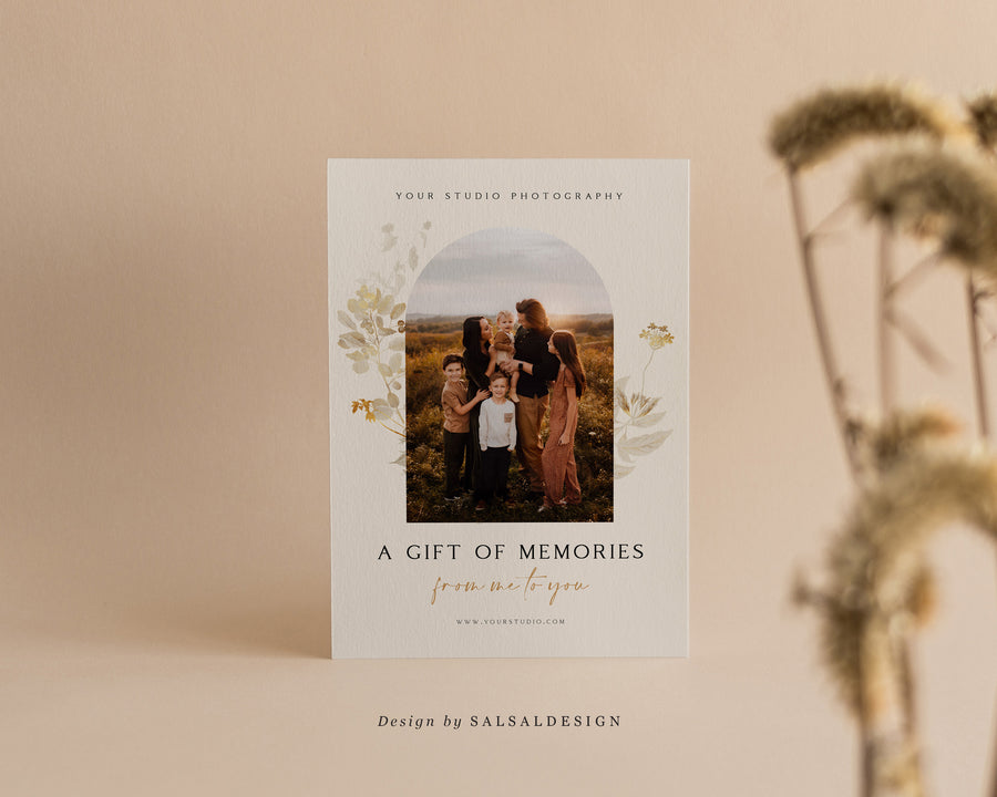 Studio Gift Certificate Card Template - GC073