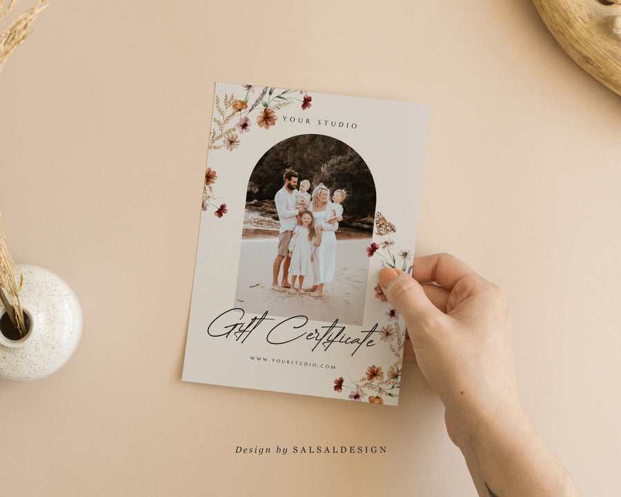 Studio Gift Certificate Card Template - GC087
