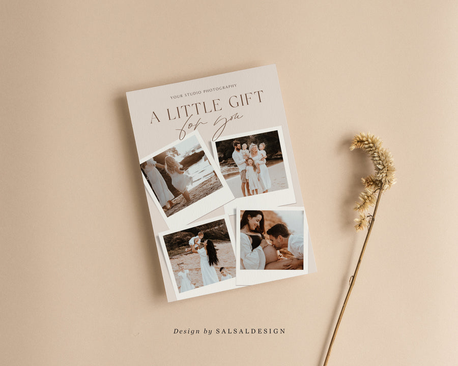 Studio Gift Certificate Card Template - GC088