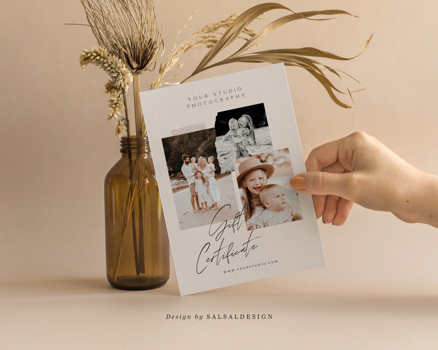 Studio Gift Certificate Card Template - GC090