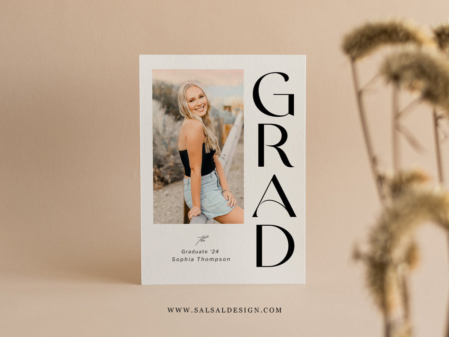 Graduation Announcement and Invitation Card Template - G443