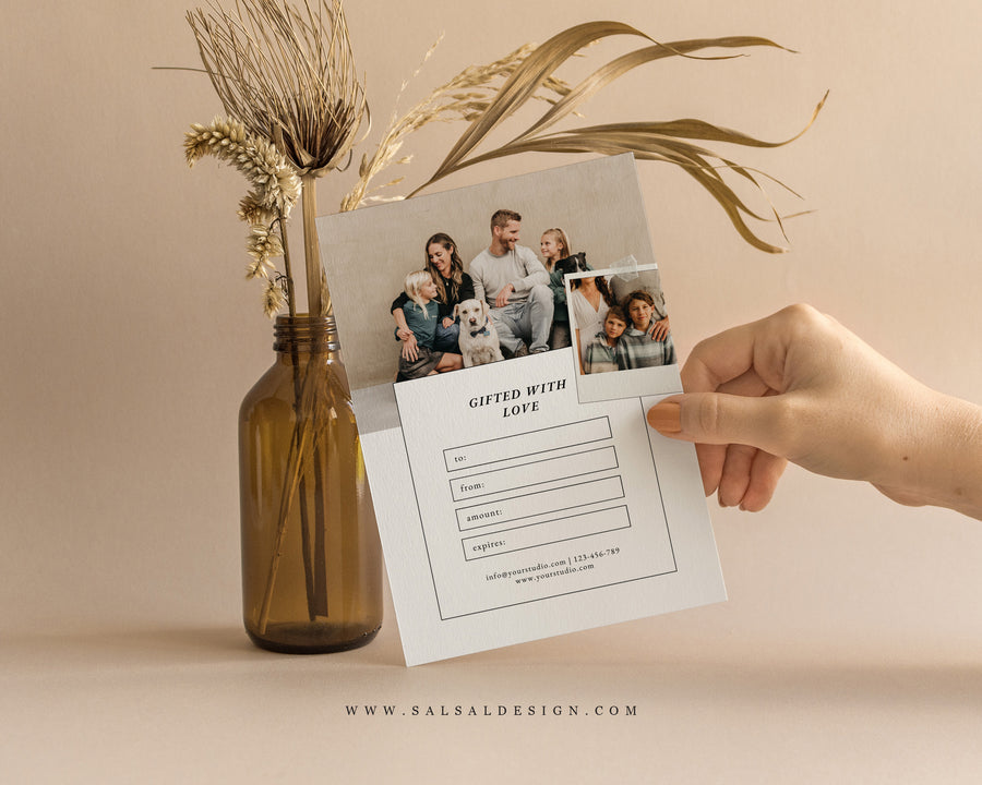 Photography Gift Certificate Card Template - GC125