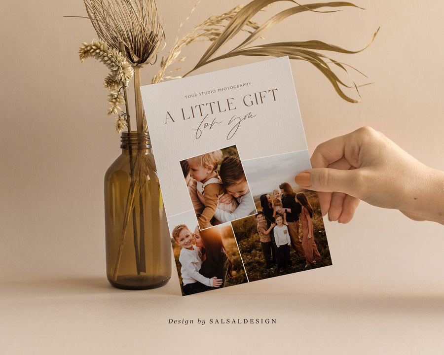 Studio Gift Certificate Card Template - GC083