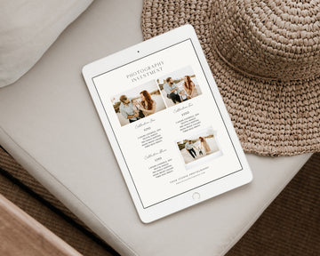 Family Photography Pricing Guide Template - PG107