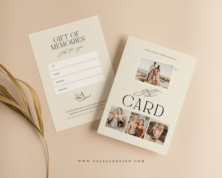 Photography Gift Certificate Card Template - GC114
