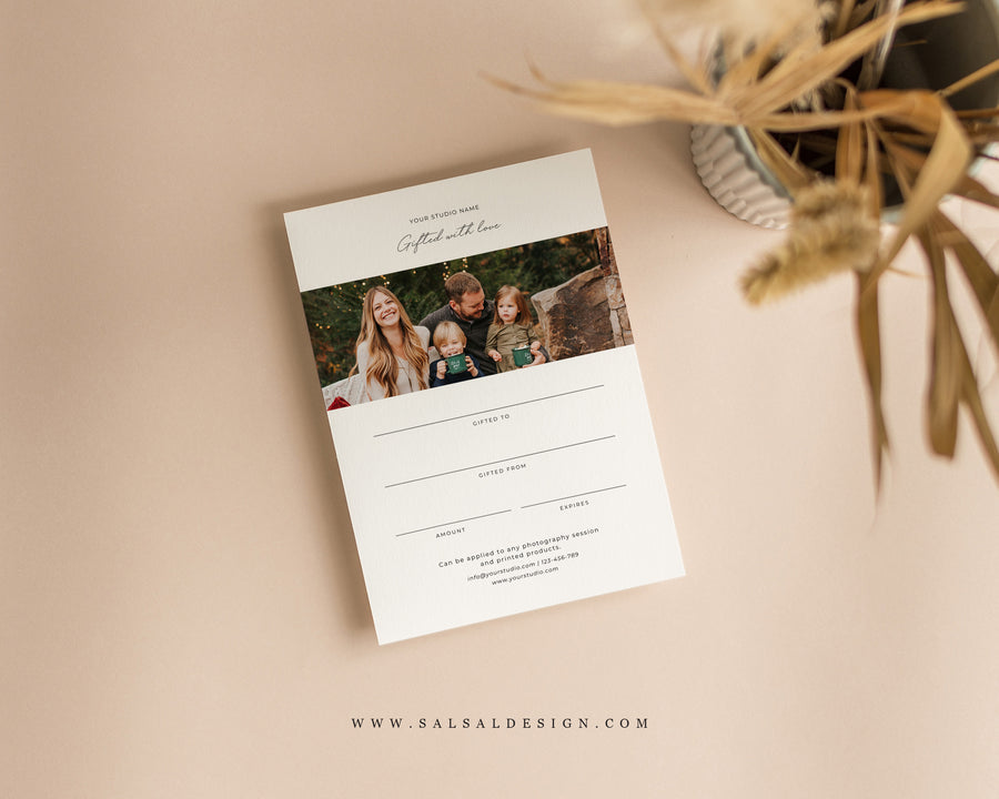 Photography Gift Certificate Card Template - GC124