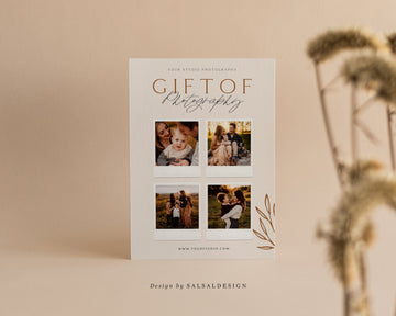 Studio Gift Certificate Card Template - GC080