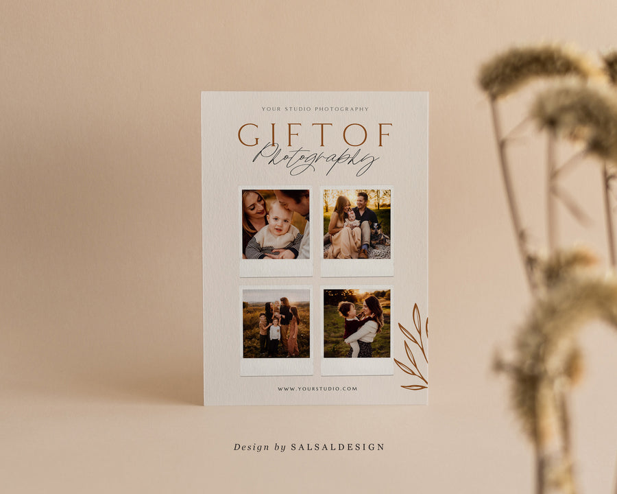 Studio Gift Certificate Card Template - GC080