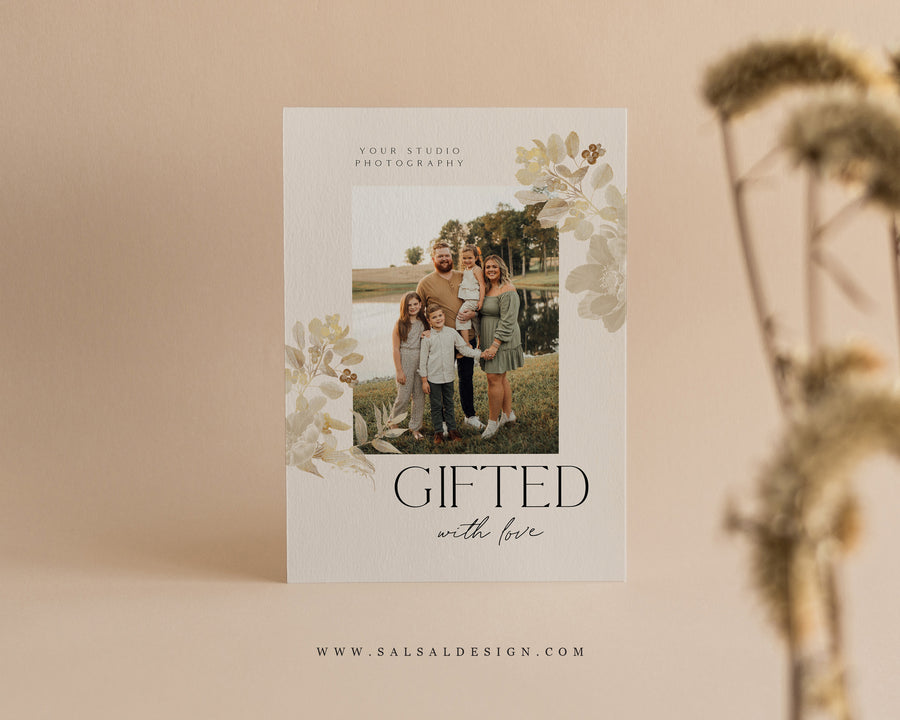 Studio Gift Certificate Card Template - GC097