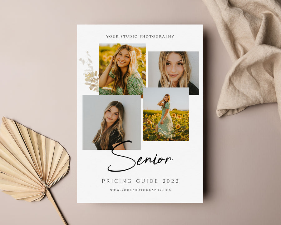 Senior Photography Pricing Guide Template - PG080