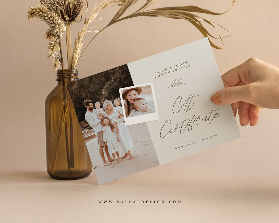Studio Gift Certificate Card Template - GC096