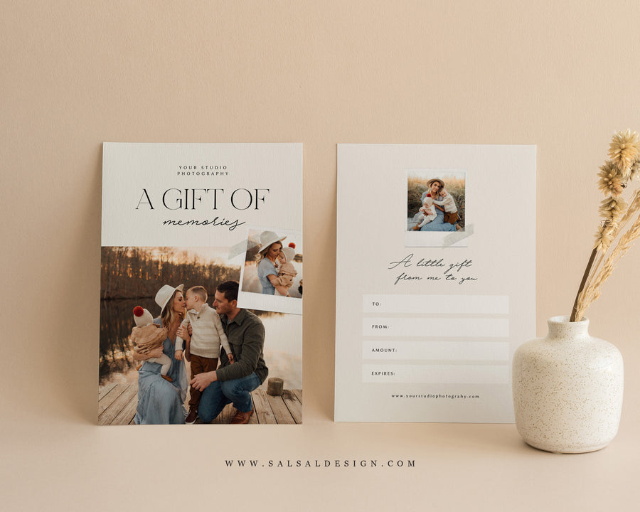 Photography Gift Certificate Card Template - GC105