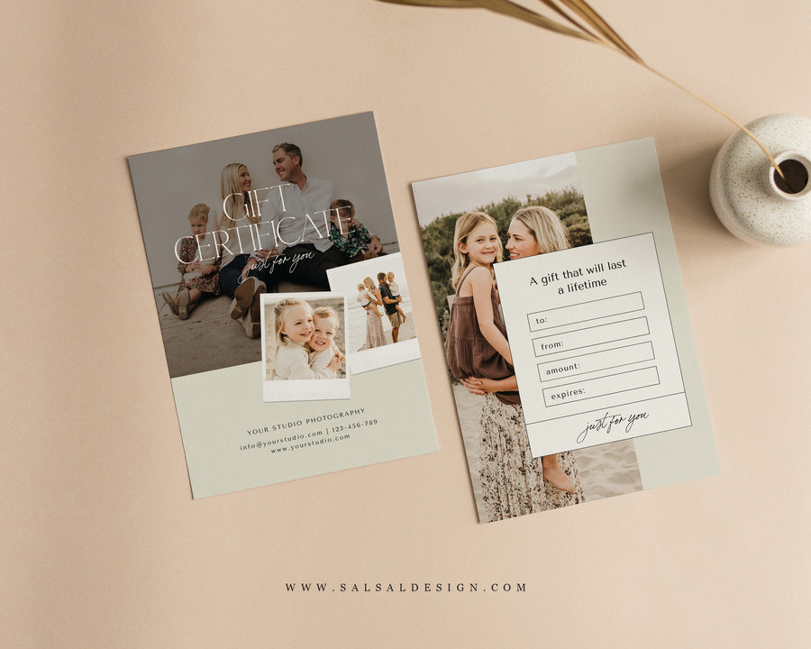 Photography Gift Certificate Card Template  - GC118